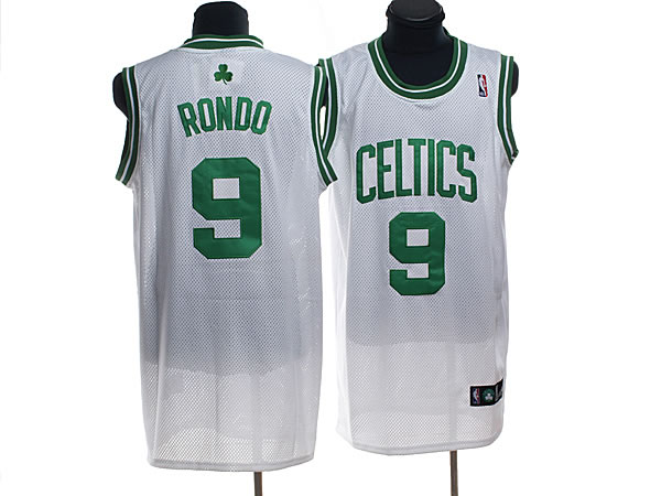 NBA Boston Celtics 9 Rajon Rondo Authentic Home White Jersey